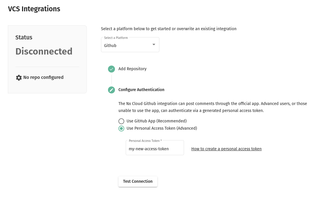 Use PAT for Authentication